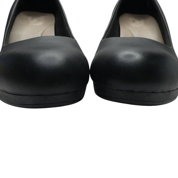 Collection by Clarks Adriel Viola Black Leather Heels Pumps Womens 10 - Picture 8 of 13